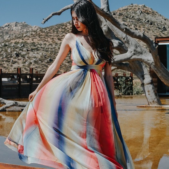 🚨CYBER SALE🚨 Rainbow Vision Rainbow Print Dress - Picture 4 of 7